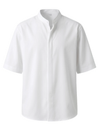 Samerao Casual Mandarin Collar Half Sleeve Shirt