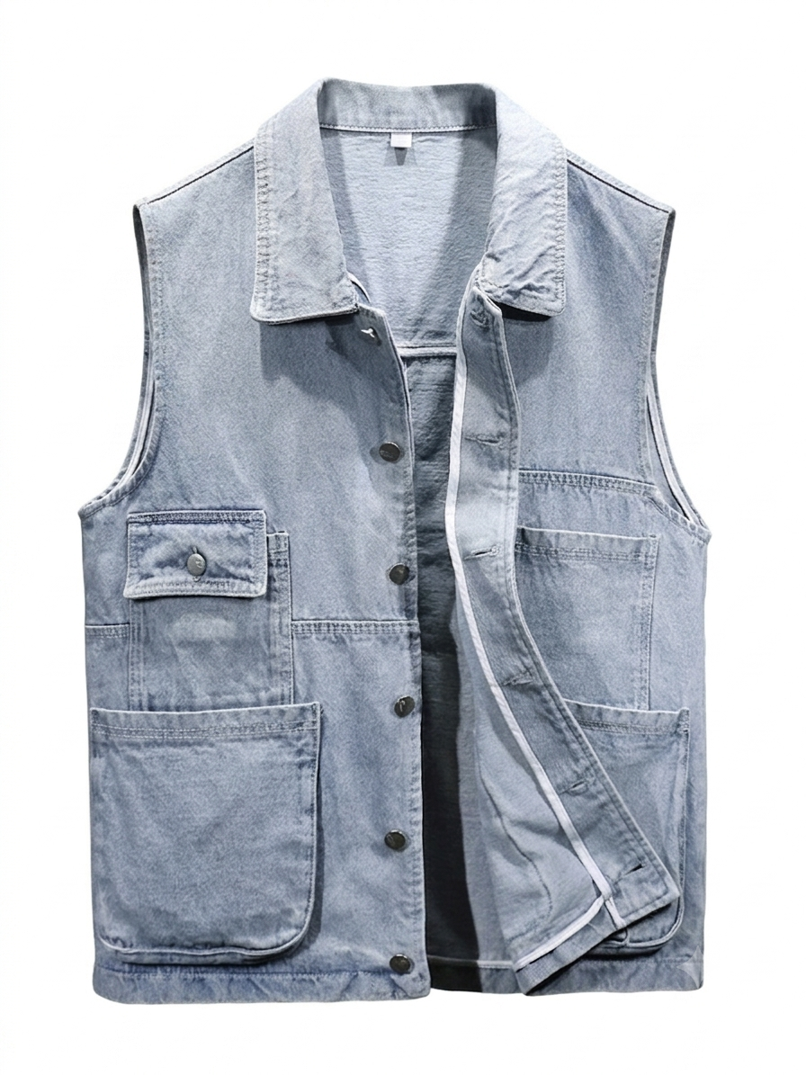 Samerao Washed Denim Vest
