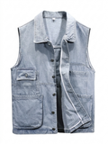 Samerao Washed Denim Vest